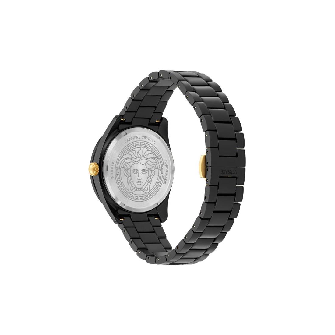 Versace V-Dome 42 mm Black Dial Men Analog Watch VE0M00425