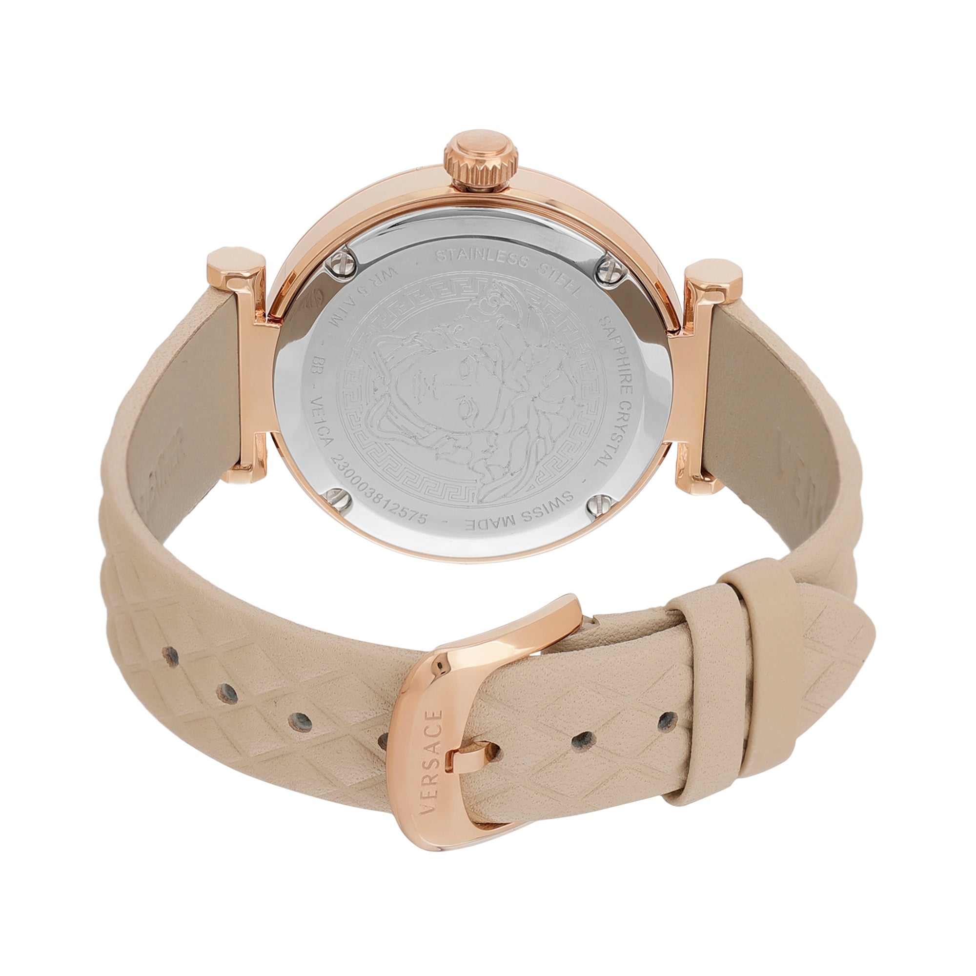 Versace 35 mm Beige Dial Analog Women Watch VE1CA0323