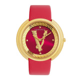 Versace 38 mm Red Dial Analog Women Watch VE2CA0423