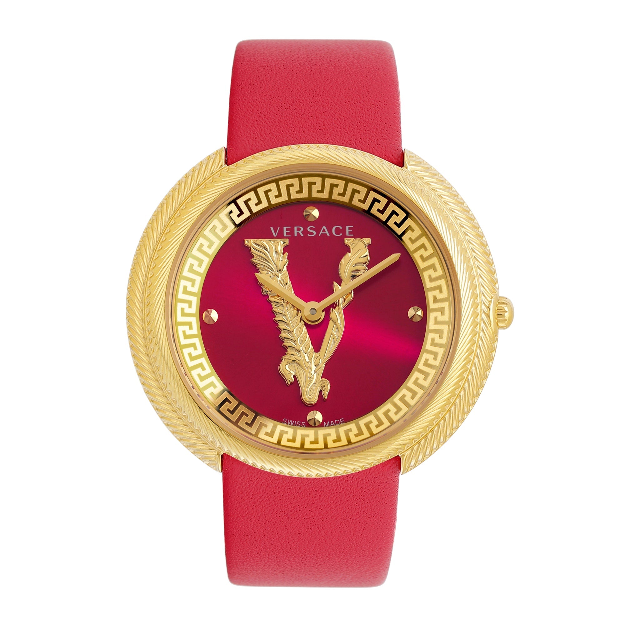 Versace 38 mm Red Dial Analog Women Watch VE2CA0423