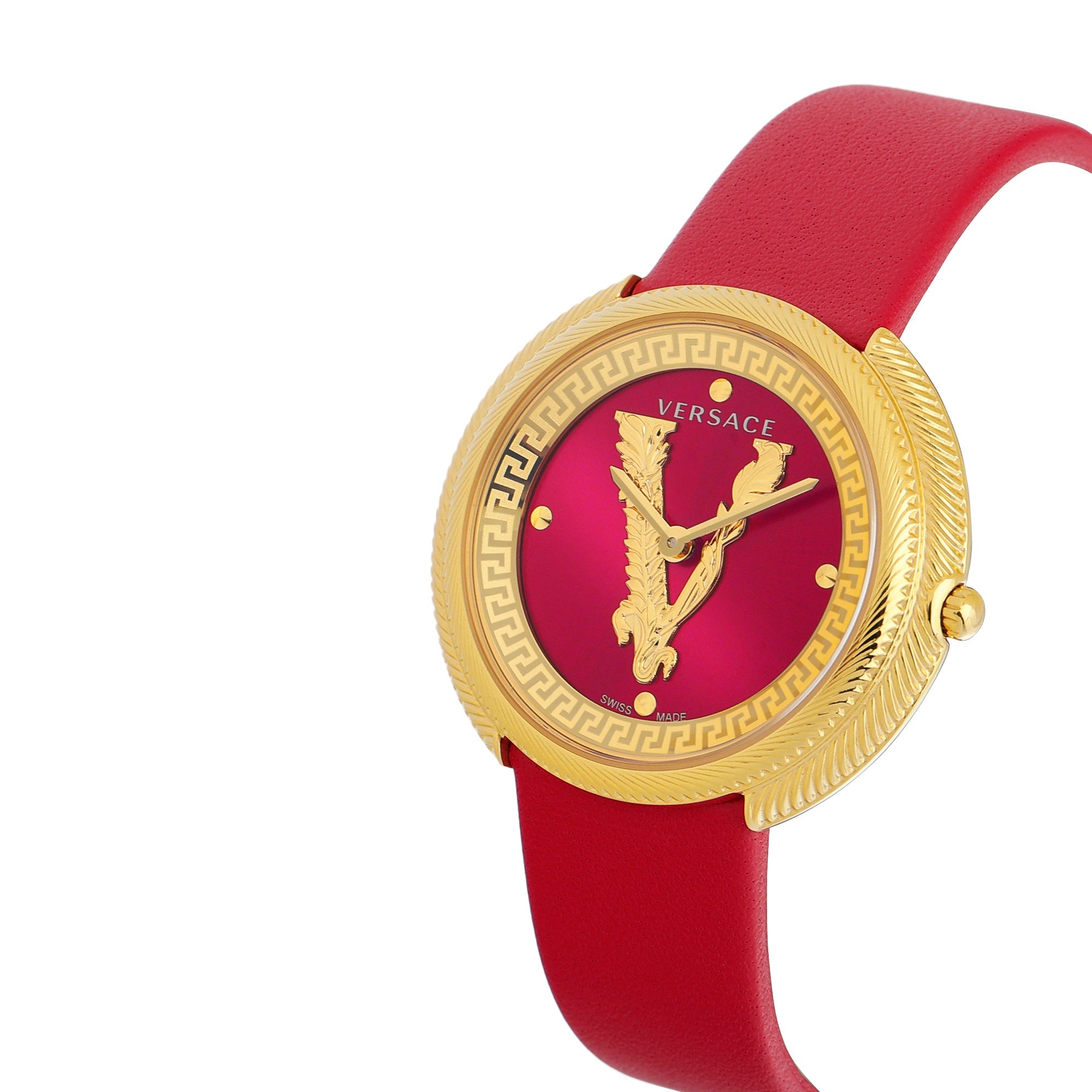 Versace 38 mm Red Dial Analog Women Watch VE2CA0423