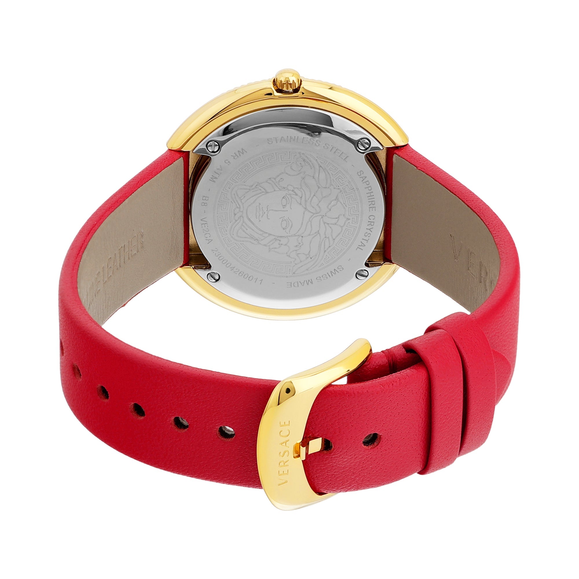 Versace 38 mm Red Dial Analog Women Watch VE2CA0423