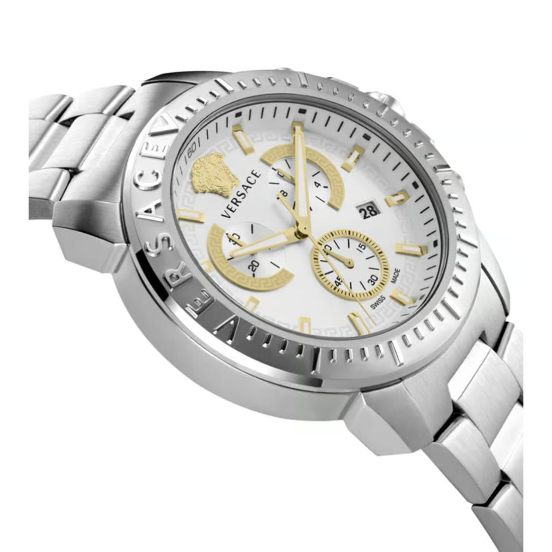 Versace 45 mm Analog Silver Dial Men's Watch VE2E00321