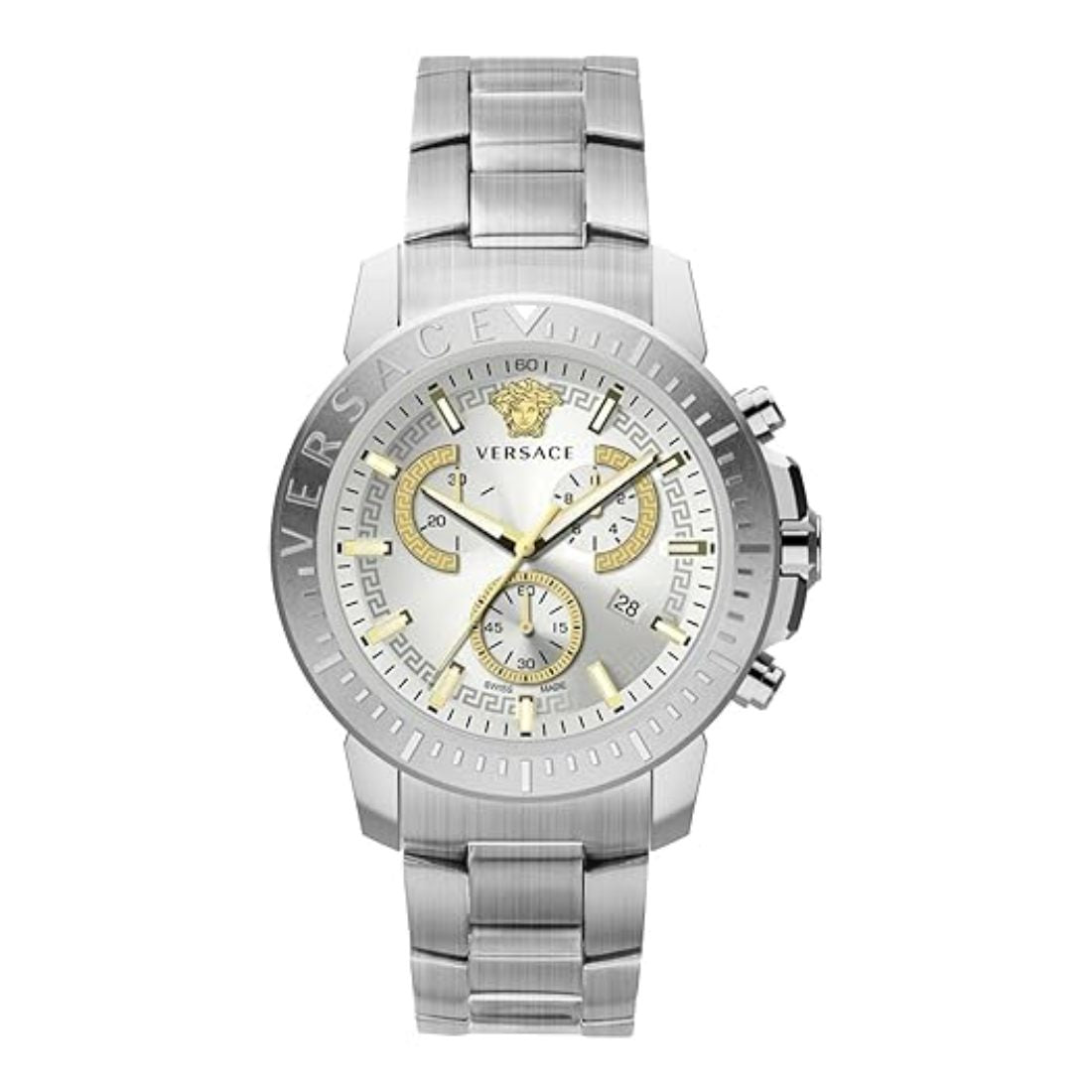 Versace 45 mm Analog Silver Dial Men's Watch VE2E00321