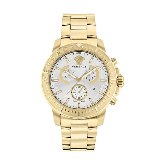 Versace New Chrono 45 mm White-Silver Dial Men Watch- VE2E00521