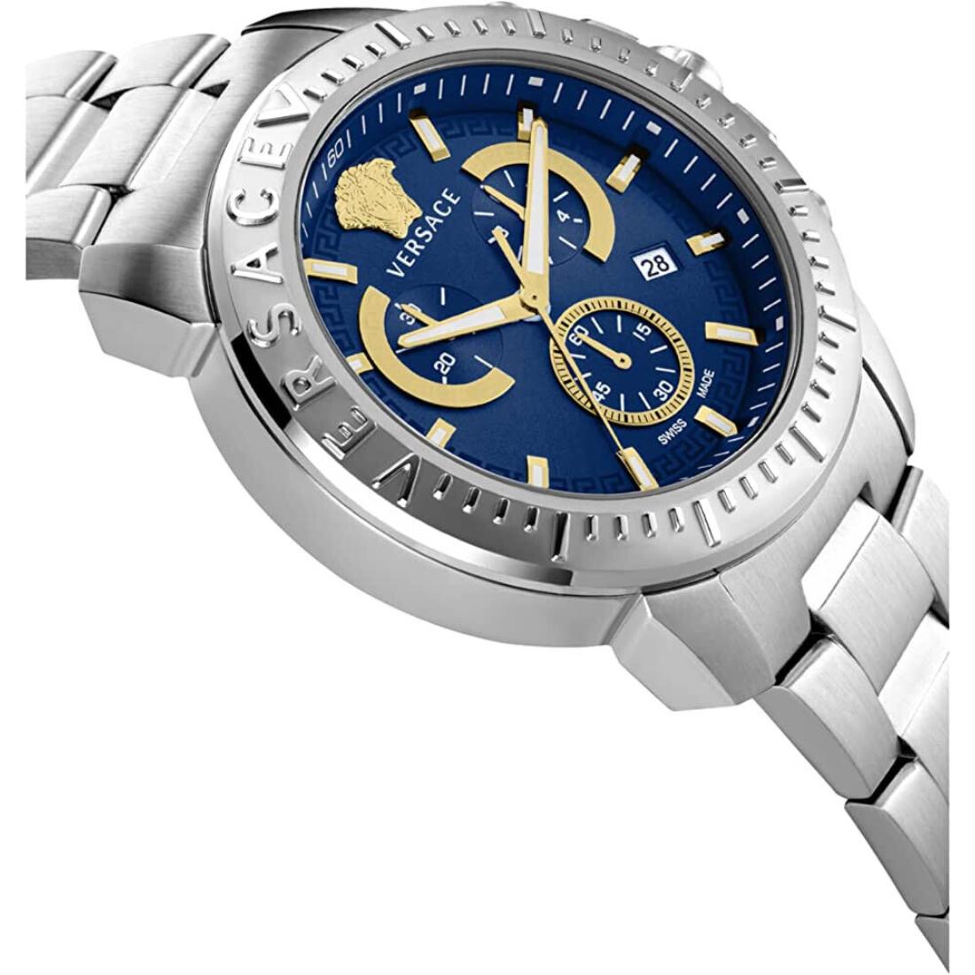 Versace Men 45 mm Size Blue Dial Analog Watch- VE2E00721