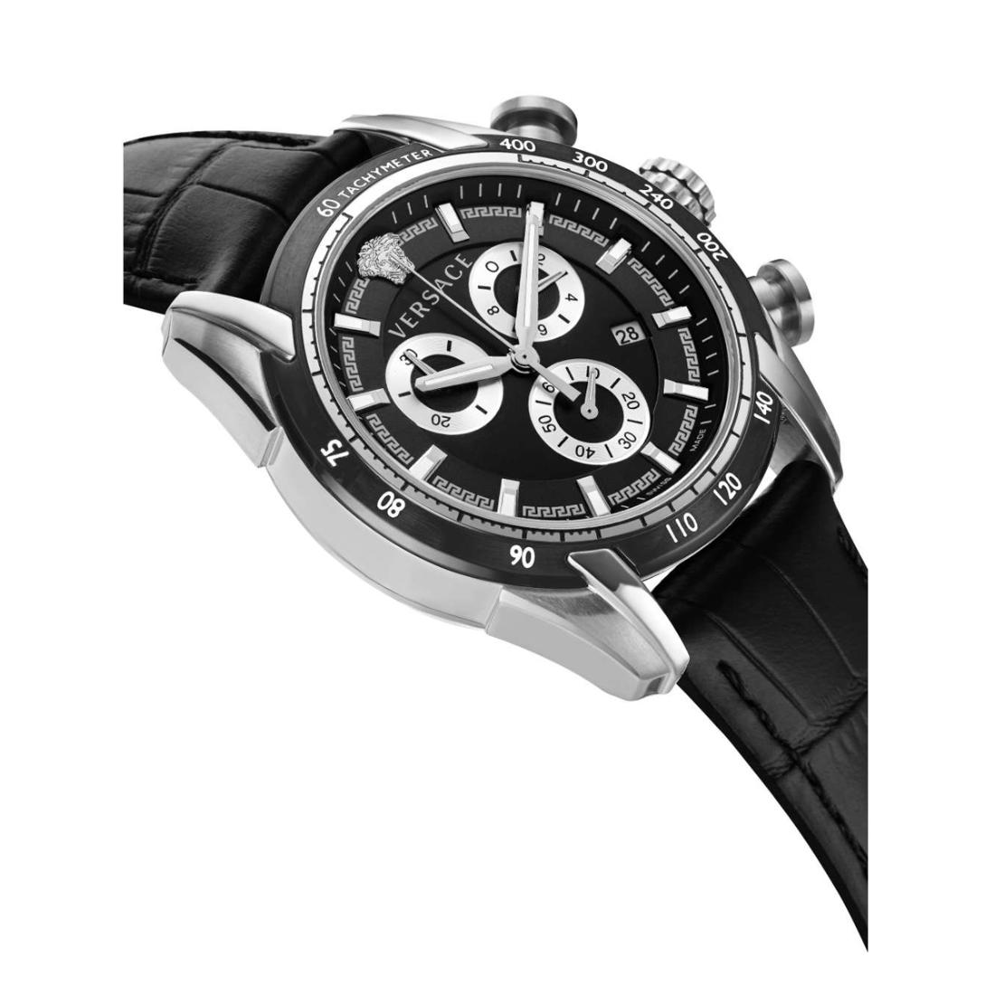 Versace Men 44 mm Size Black Dial Analog Watch VE2I00121