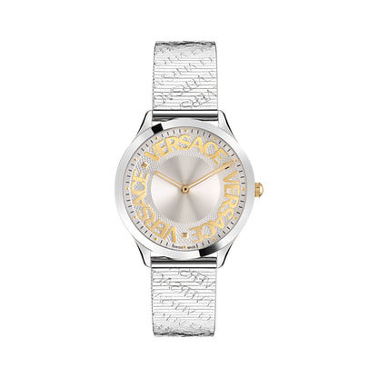 Versace Logo Halo Silver Dial Women Watch - Ve2O00422