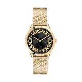 Versace 38 mm Logo Halo Black Dial Women Watch VE2O00522