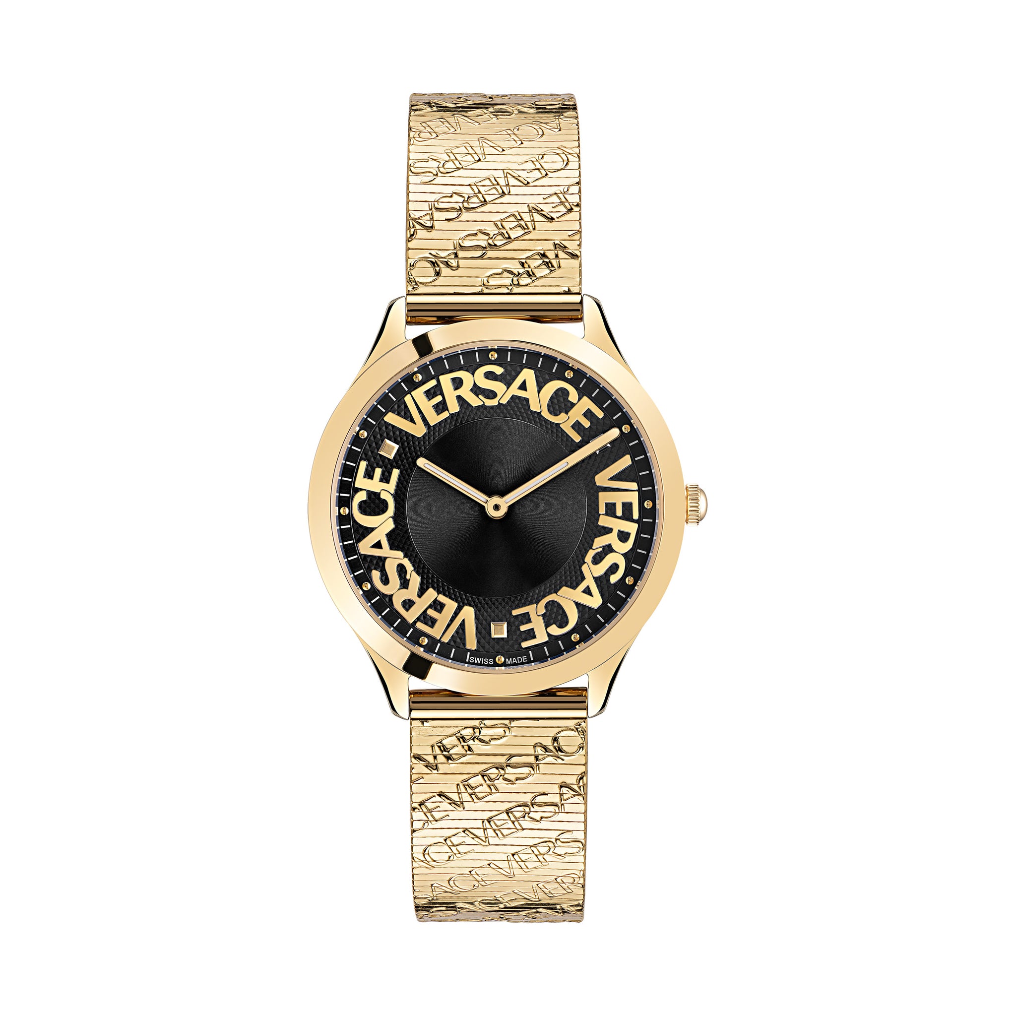 Versace 38 mm Logo Halo Black Dial Women Watch VE2O00522