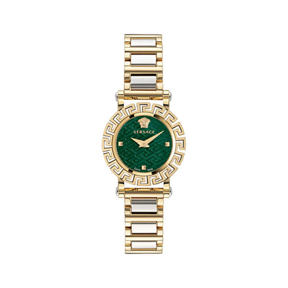 Versace Greca Glam 30 mm Green Dial Women Analog Watch- VE2Q00622