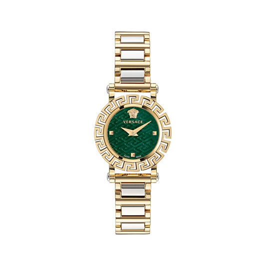 Versace Greca Glam 30 mm Green Dial Women Analog Watch- VE2Q00622