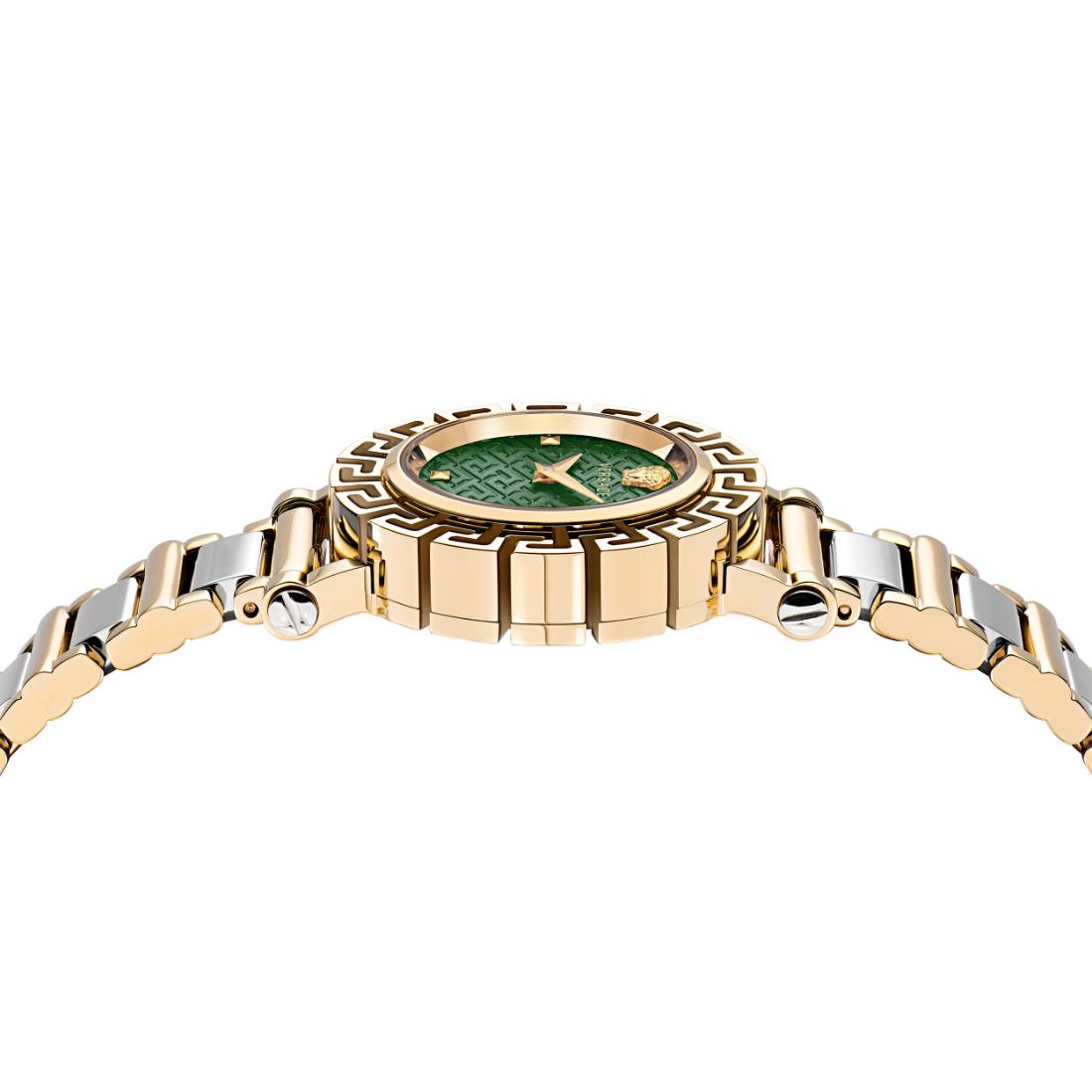 Versace Greca Glam 30 mm Green Dial Women Analog Watch VE2Q00622