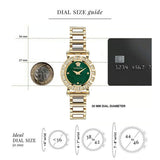 Versace Greca Glam 30 mm Green Dial Women Analog Watch VE2Q00622
