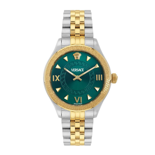 Versace Hellenyium Lady Rest 35 mm Green Dial Women Analog Watch- VE2S01125