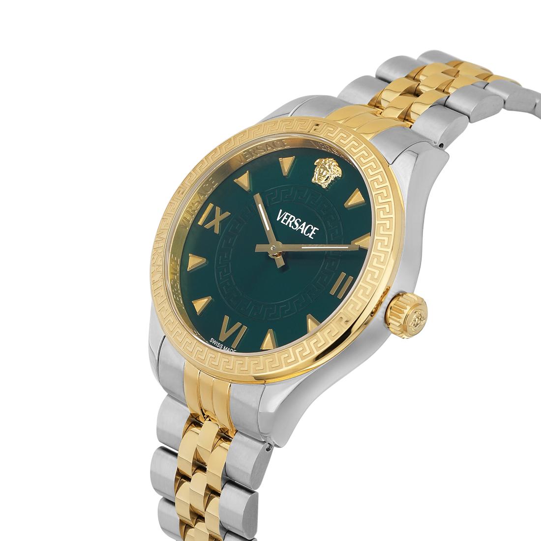 Versace Hellenyium Lady Rest 35 mm Green Dial Women Analog Watch- VE2S01125