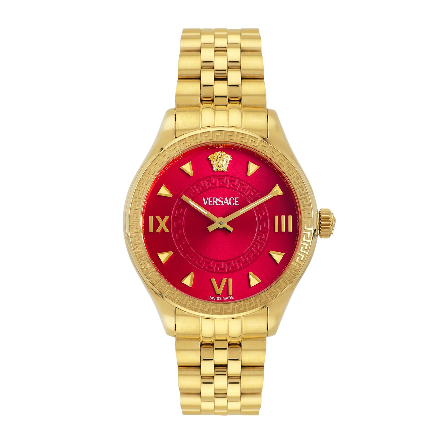 Versace Hellenyium 35 mm Red Dial Women Analog Watch- VE2S01325