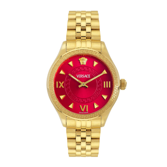 Versace Hellenyium 35 mm Red Dial Women Analog Watch- VE2S01325