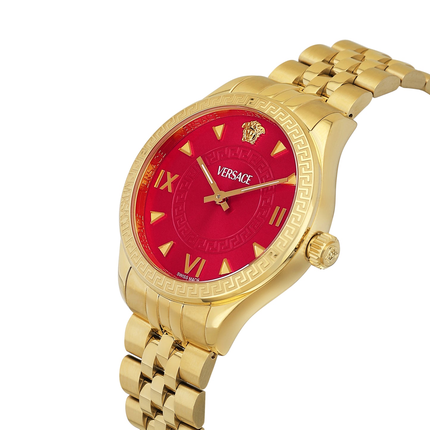 Versace Hellenyium 35 mm Red Dial Women Analog Watch- VE2S01325