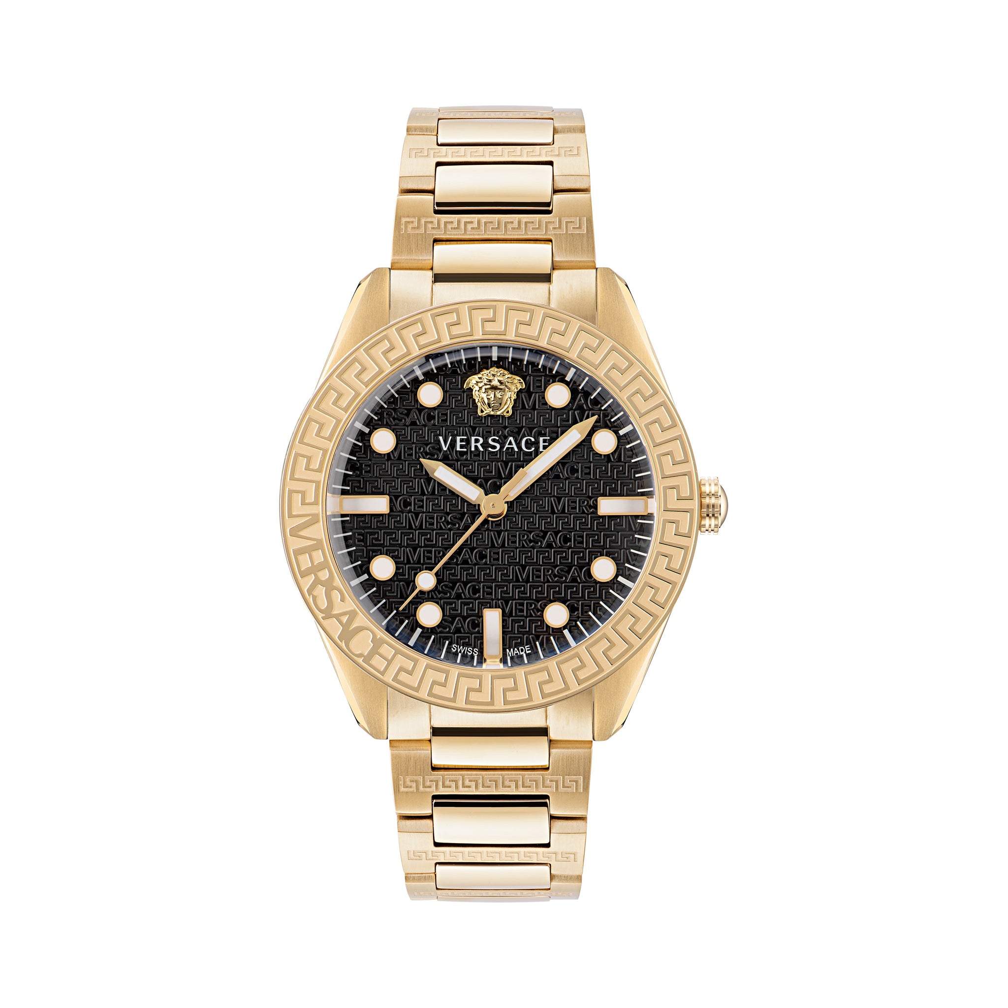 Versace 42 mm Greca Dome Black Dial Men Watch VE2T00522