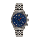 Versace Hellenyium Chrono 44 mm Blue Dial Men Watch VE2U00722