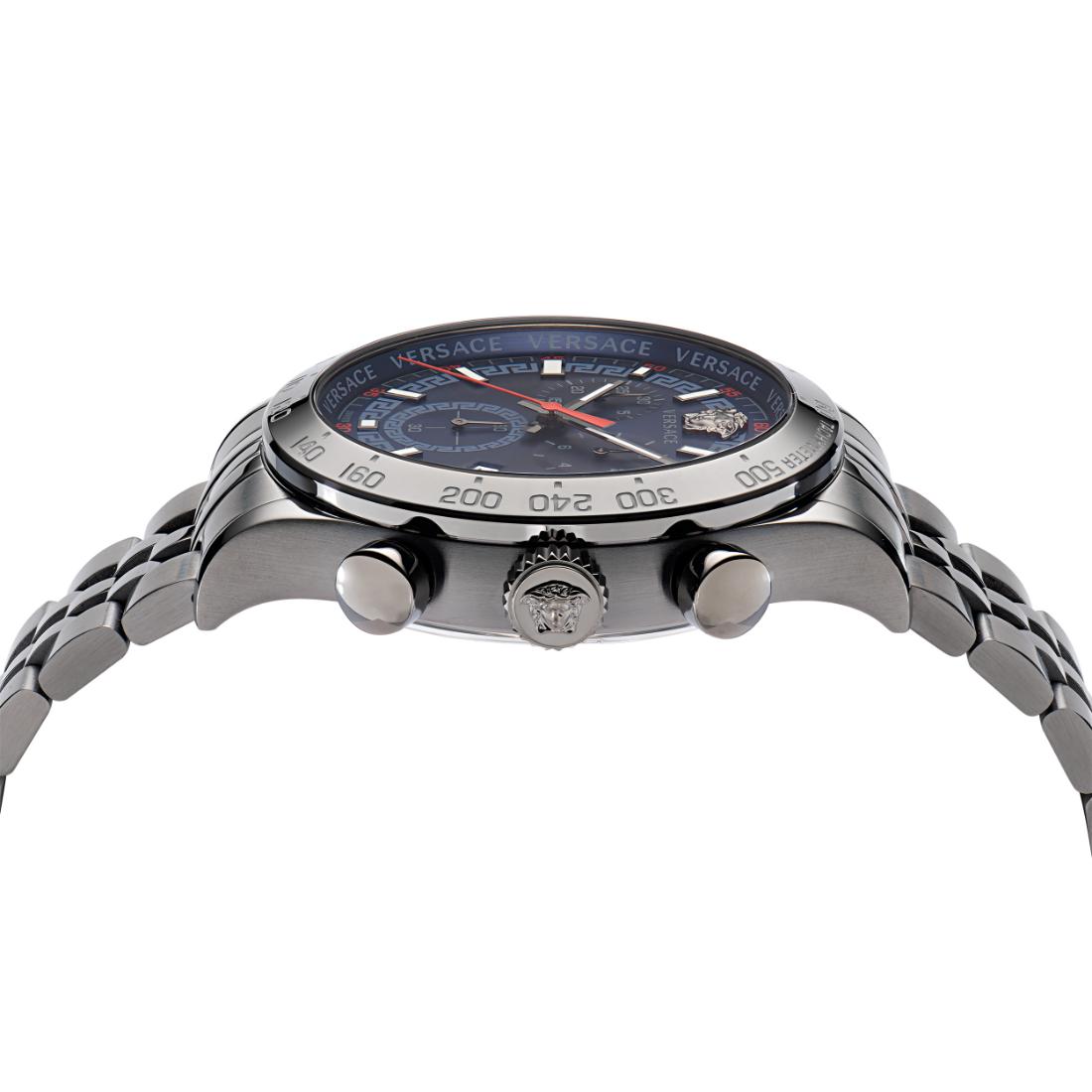 Versace Hellenyium Chrono 44 mm Blue Dial Men Watch VE2U00722