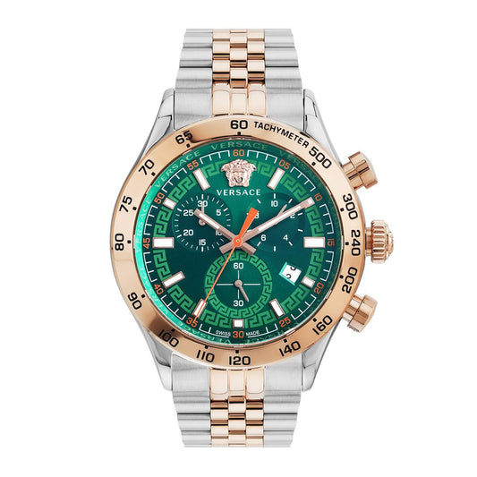 Versace Hellenyium Chrono 44 mm Green Dial Men Watch- VE2U00924
