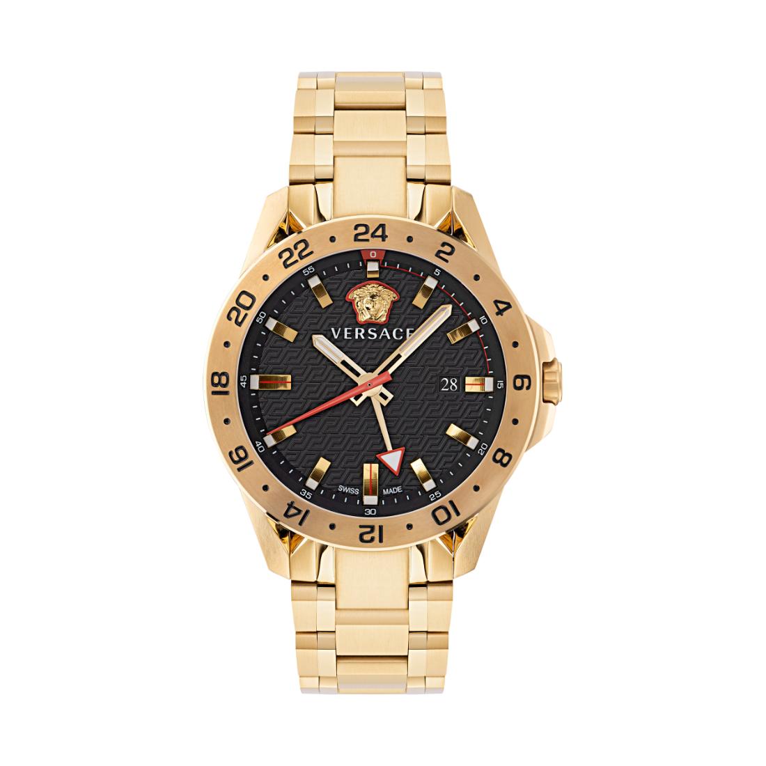 Versace Sport Tech Gmt 45 x53.3 mm Black Dial Men Analog Watch- VE2W00522