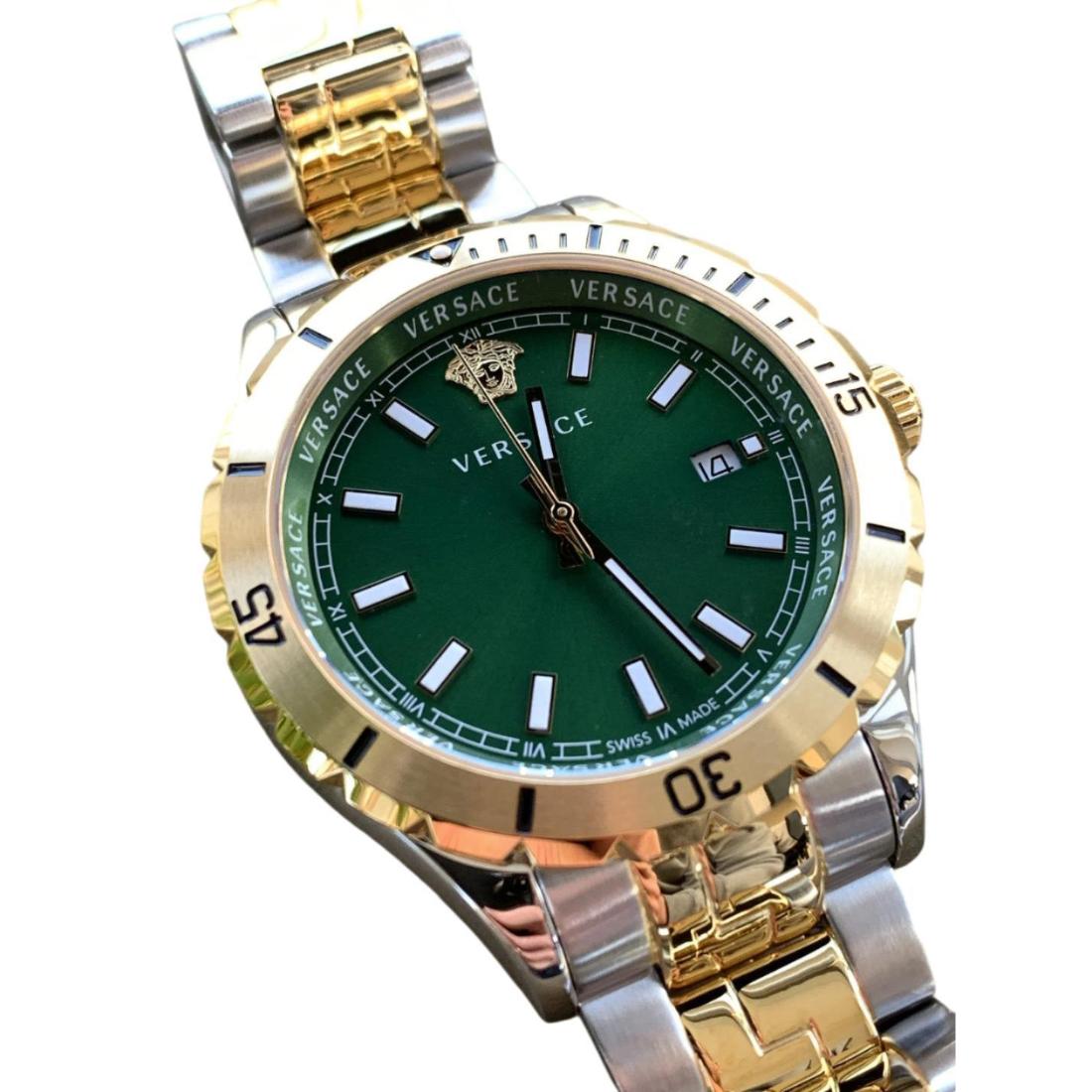Versace Hellenyium 42 mm Green Dial Men Analog Watch- VE3A00720