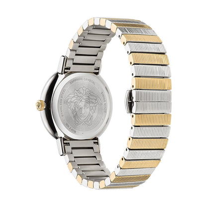 Versace Greca Chic 44 mm Gold Dial Women Analog Watch- VE3D00422