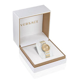 Versace Greca Chic 44 mm Gold Dial Women Analog Watch VE3D00422