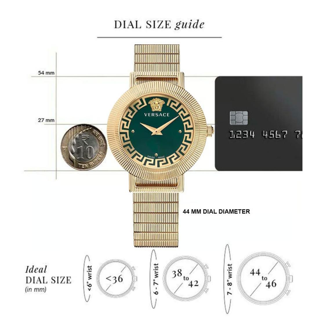 Versace Greca Chic 44 mm Green Dial Women Analog Watch VE3D00522
