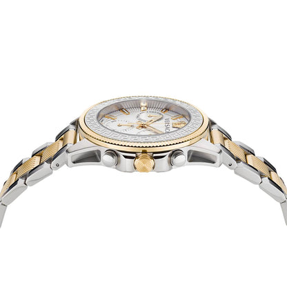 Versace Greca Act.Chrono 45 mm White Dial Men Watch- VE3J00522