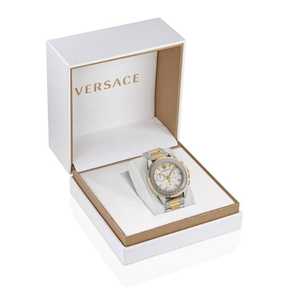 Versace Greca Act.Chrono 45 mm White Dial Men Watch- VE3J00522