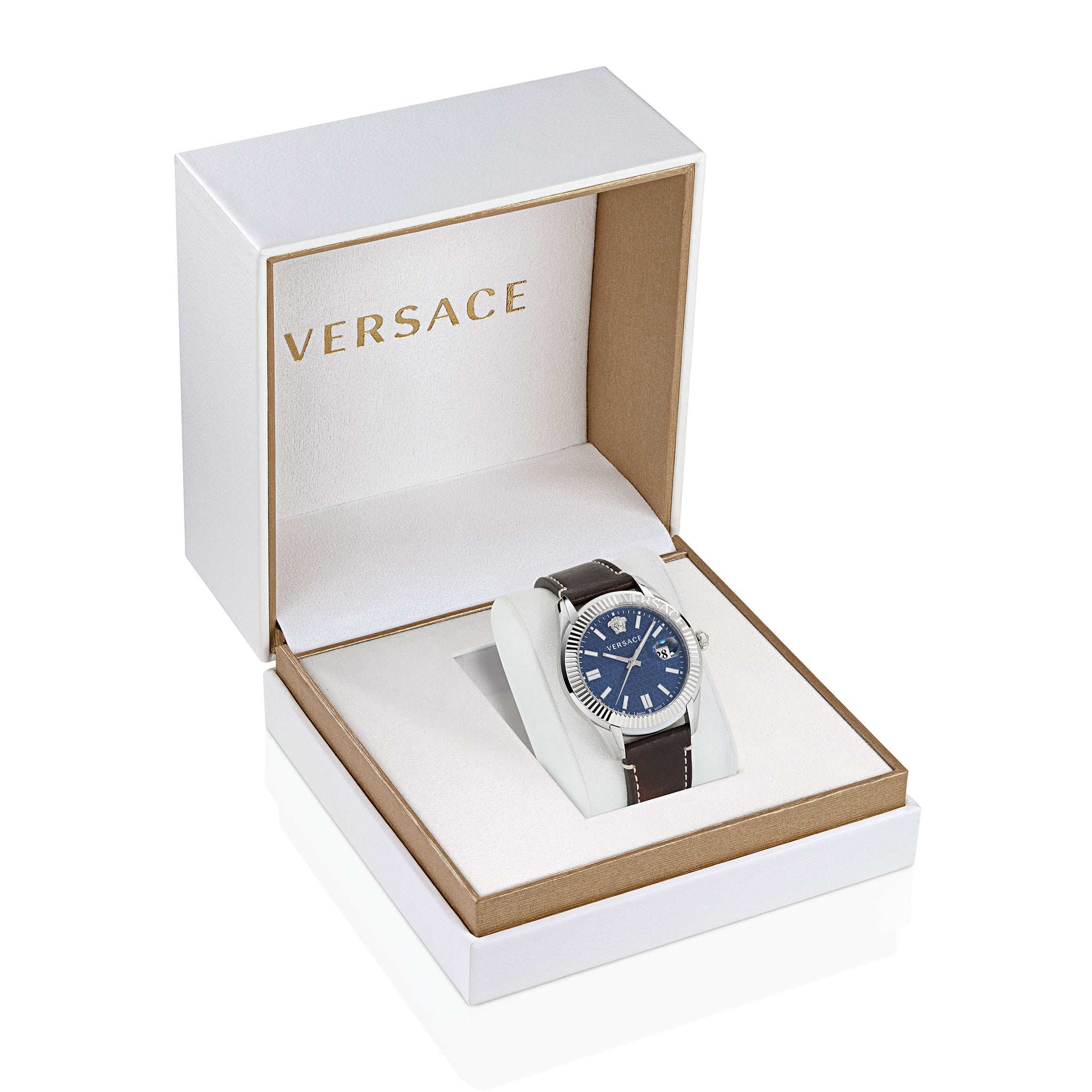 Versace 41 mm Wrist Watch Men Blue Dial VE3K00122