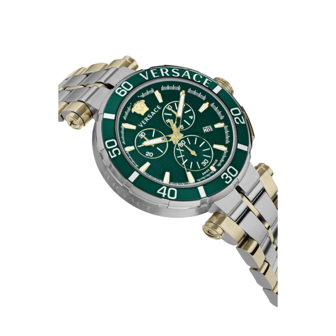 Versace Chrono 45 mm Green Dial Men Watch VE3L00422