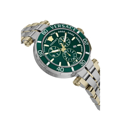 Versace Chrono 45 mm Green Dial Men Watch- VE3L00422