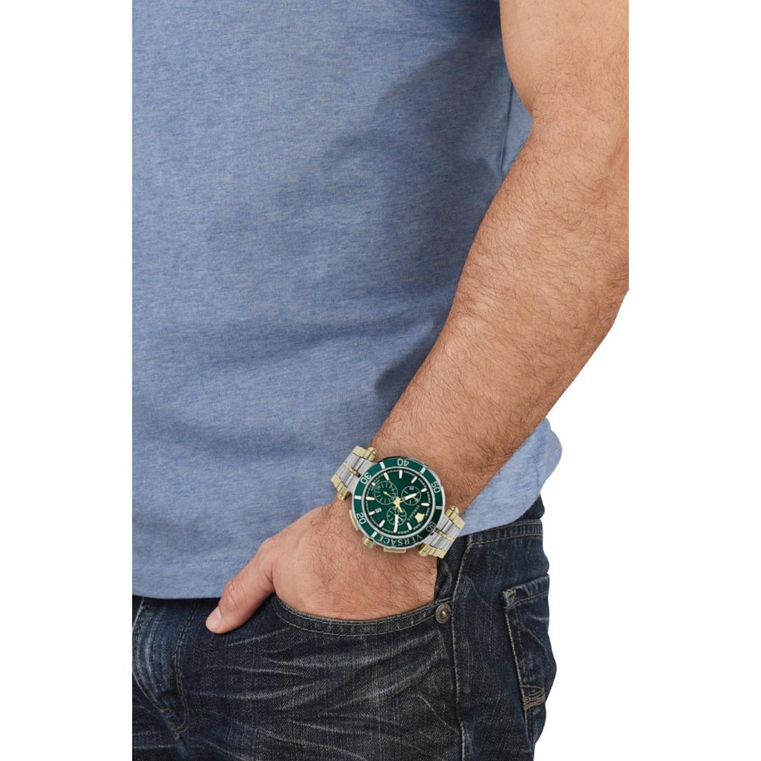 Versace Chrono 45 mm Green Dial Men Watch VE3L00422