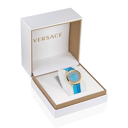 Versace Wrist Watch Women Light Blue Dial - Ve3M00222