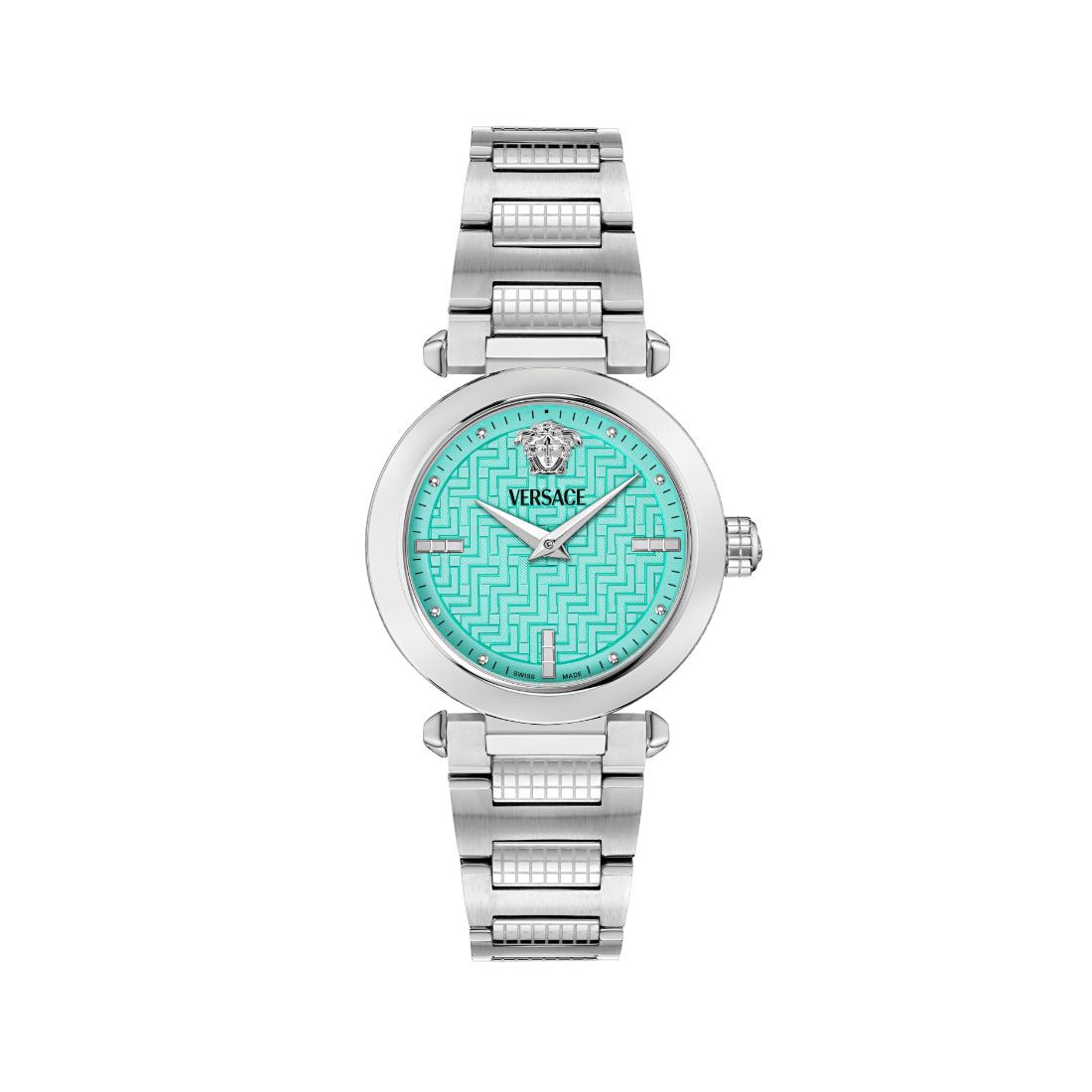 Versace Greek 35X41 mm Blue Dial Women Analog Watch VE5B00225