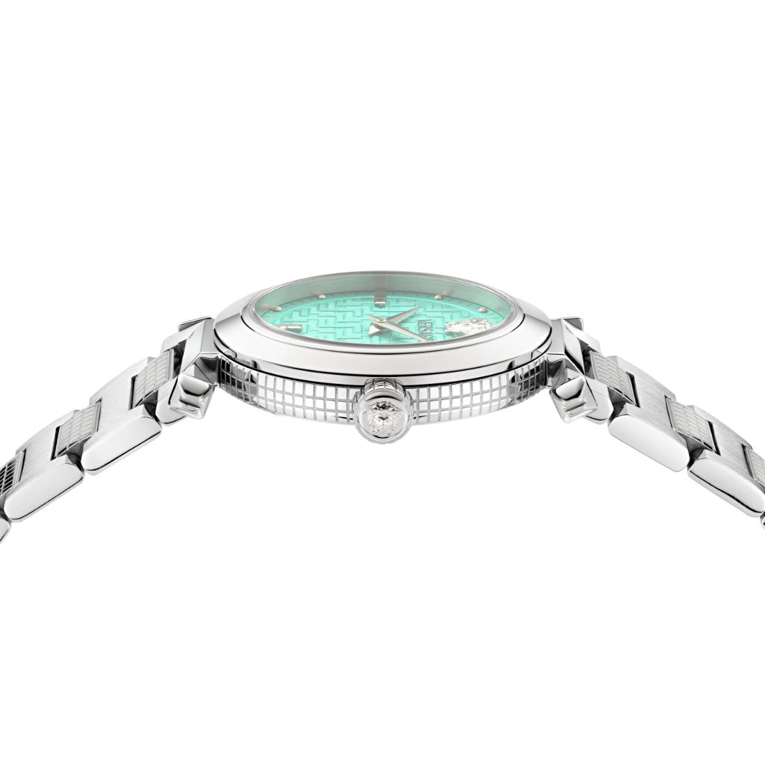 Versace Greek 35X41 mm Blue Dial Women Analog Watch VE5B00225