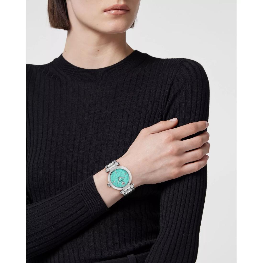 Versace Greek 35X41 mm Blue Dial Women Analog Watch VE5B00225