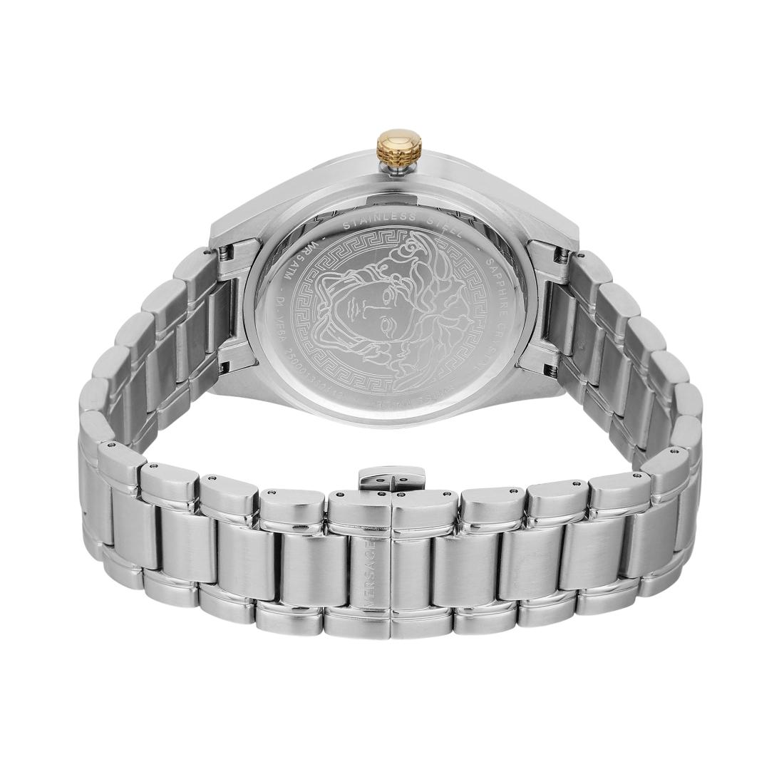 Versace V-Code 42 mm Light Blue Dial Men Analog Watch- VE6A00825