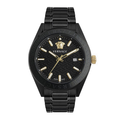 Versace V-Code 42 mm Black Dial Men Analog Watch- VE6A00925