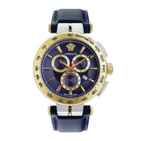 Versace Aion Chrono 46 mm Blue Dial Men Watch VE6CA0223