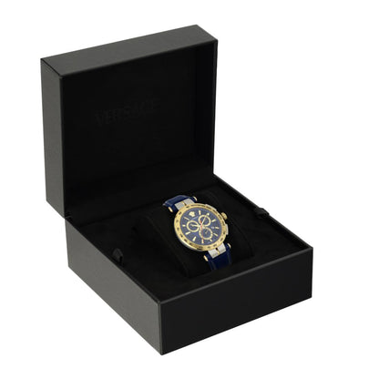 Versace Aion Chrono 46 mm Blue Dial Men Watch- VE6CA0223