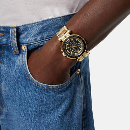 Versace Aion Chrono 45 mm Black Dial Men Watch- VE6CA0323