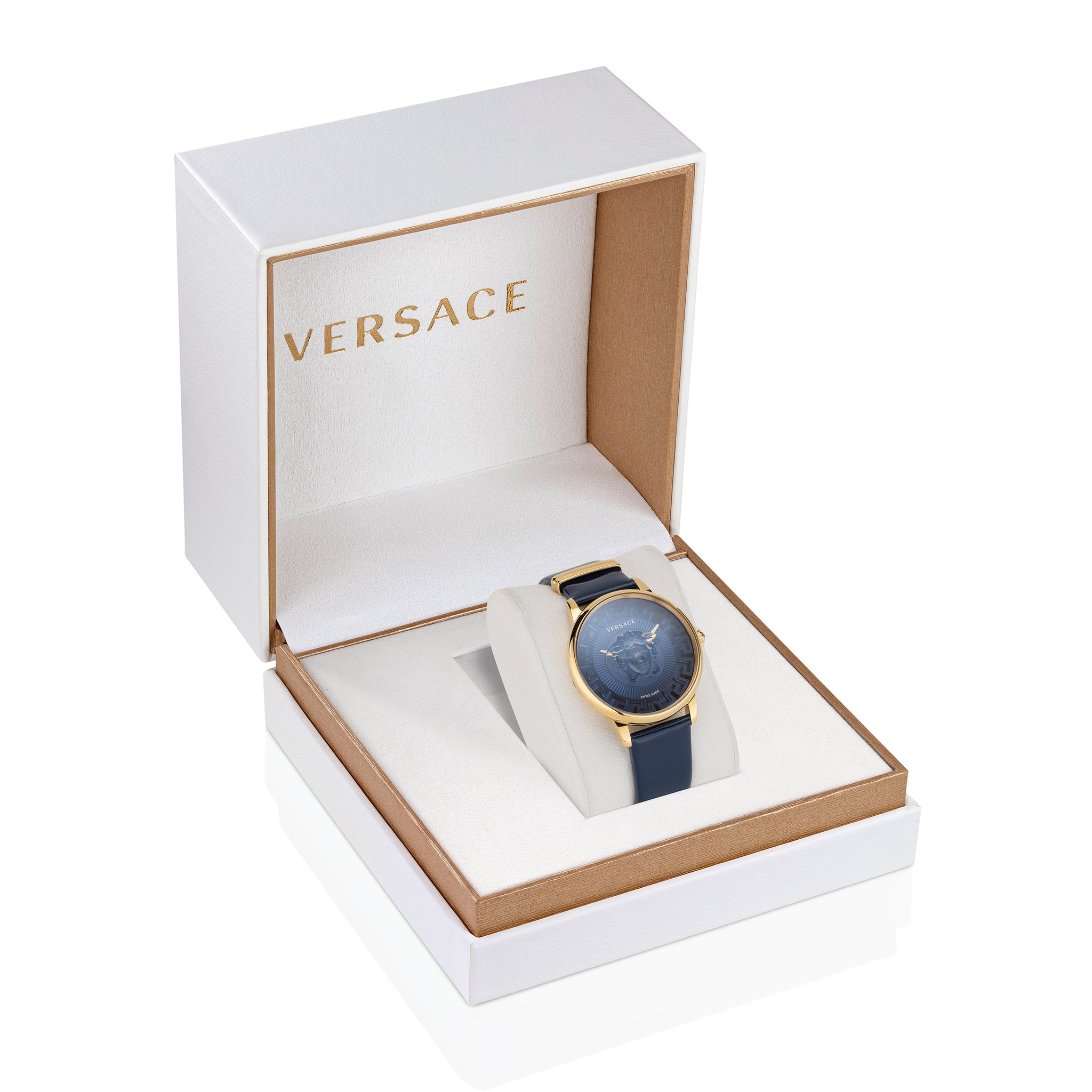 Versace 38 mm Blue Dial Women Watch VE6F00223