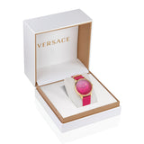 Versace 38 mm Fuchsia Dial Women Watch VE6F00323