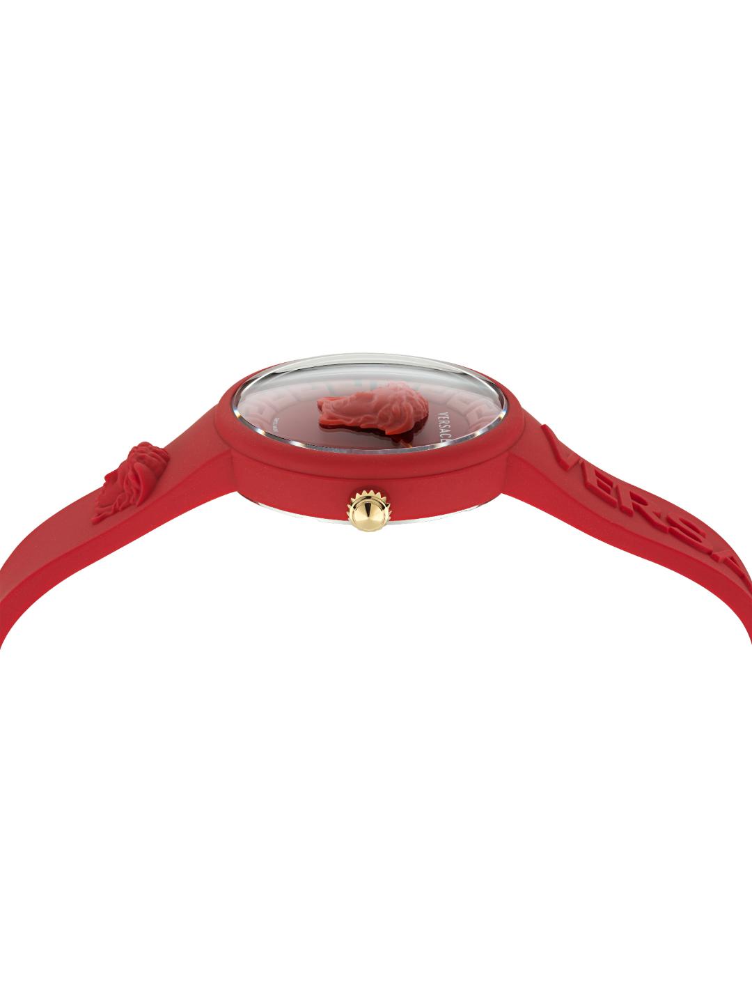 Versace MEDUSA POP Unisex 39 mm Red Dial Analog Watch VE6G00723